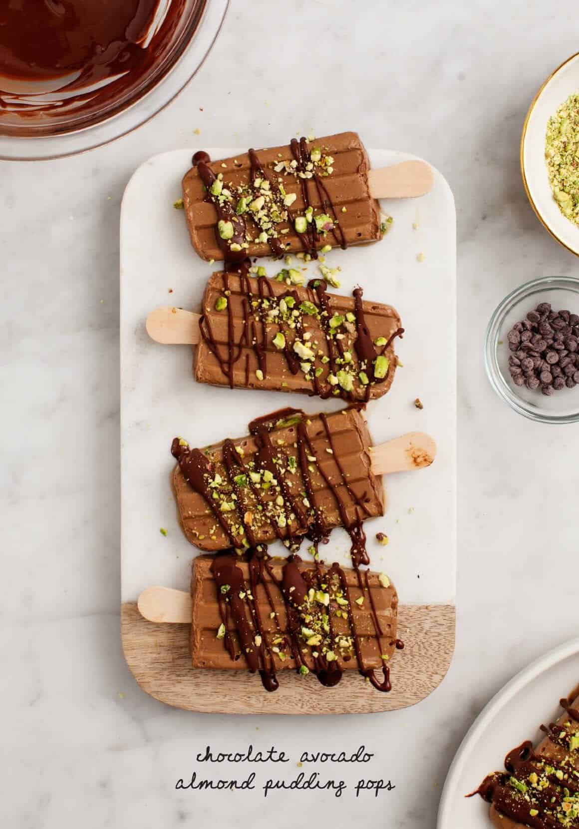 Chocolate Avocado Pudding Pops