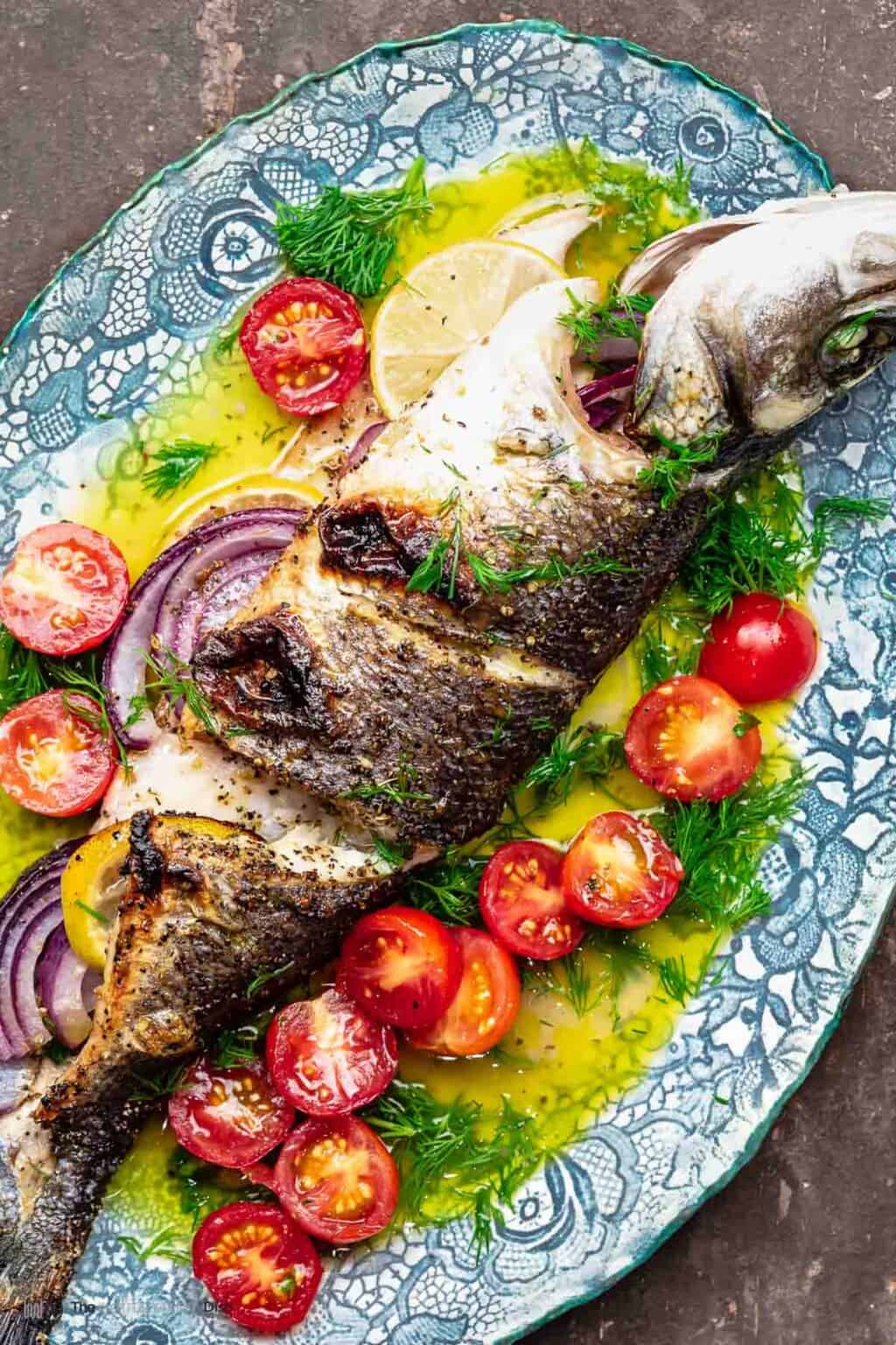 Greek-Style Roasted Branzino