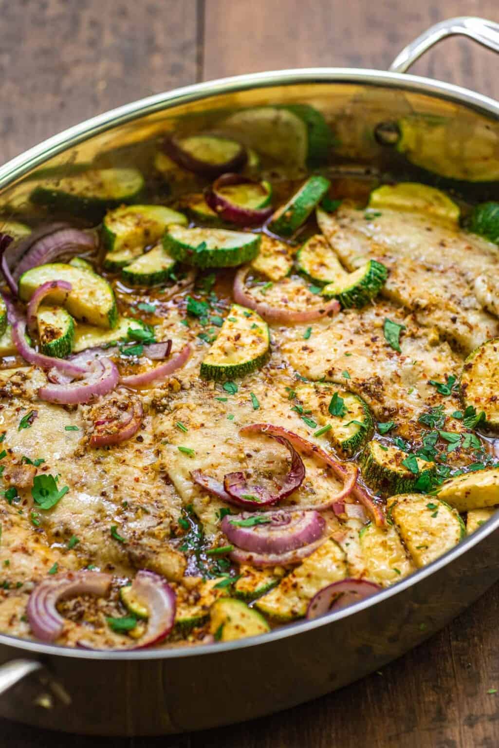 Garlic Parmesan Baked Flounder